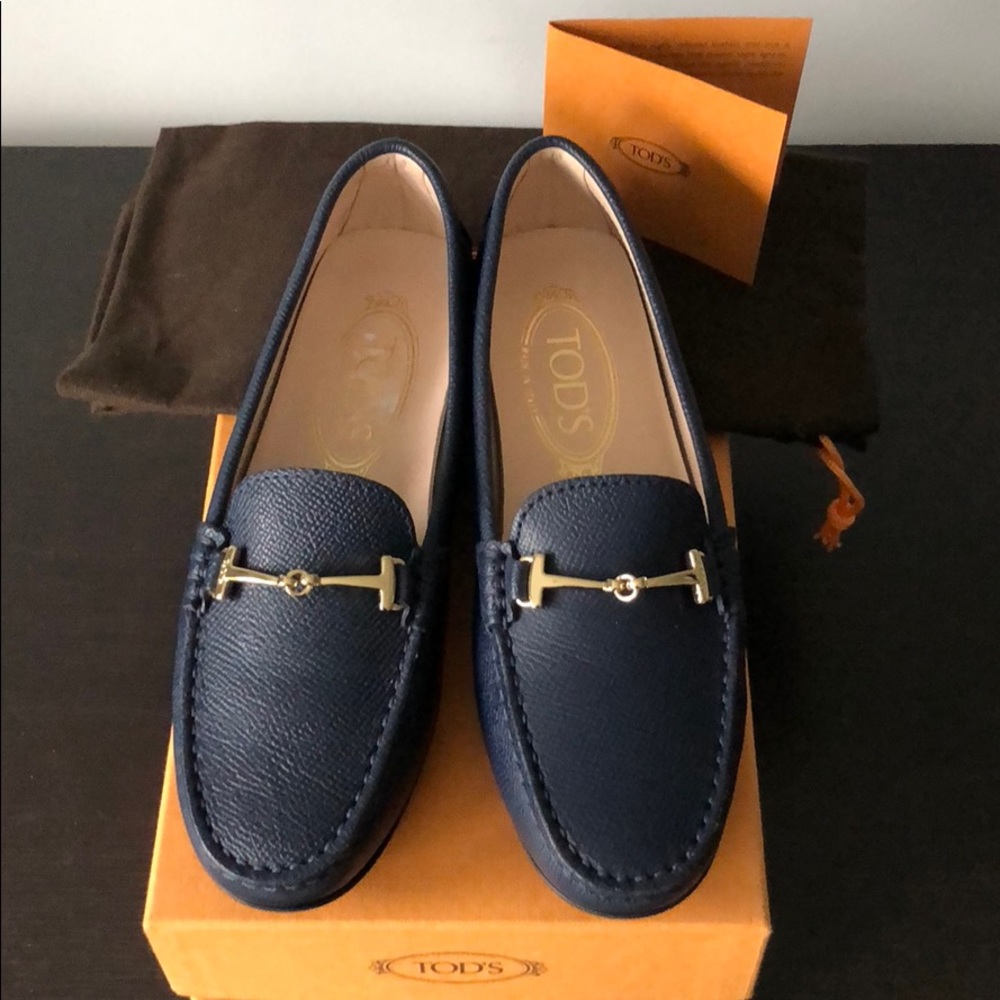 NIB Tod’s Gomma Lu Doppia T Micro Loafers sz4.5